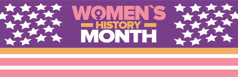 stripes, colors, stars, text women's history month